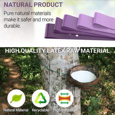 TechStone Resistance Bands Set for Men and Women, Pack of 5 Different Levels Elastic Band for Home Gym Long Exercise Workout – Great Fitness Equipment for Training, Yoga – Free Carrying Bag