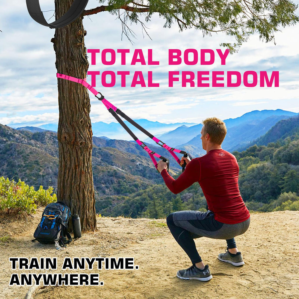 Home Resistance Training Kit, Suspension Trainer Straps with Adjustable Extension, Door Anchor, and Carry Bag – Strength Training Equipment for Full Body Bodyweight Workouts at Home or Outdoors