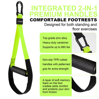 Home Resistance Training Kit | Full-Body Workout with Suspension Trainer Straps, Door Anchor, Handles, and Carrying Bag | Complete Home Gym Equipment