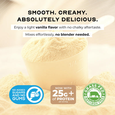 Muscle Feast Grass-Fed Whey Protein Isolate, All Natural Hormone Free Pasture Raised, Whey Isolate Protein Powder for Men and Women, Clean, Non-GMO & Gluten-Free, Isolate Protein - Unflavored, 5lb