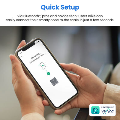 Etekcity Smart Rechargeable Scale for Body Weight, BMI, Fat, Muscle Mass, FSA&HSA Eligible, Digital Bathroom Scale with 13 Metrics, Secret Mode, Bluetooth Connect to Free Apps, Rainbow White