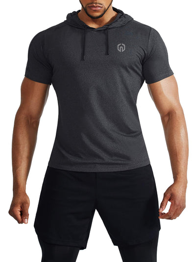 NELEUS Men's Dry Fit Performance Athletic Shirt with Hoods