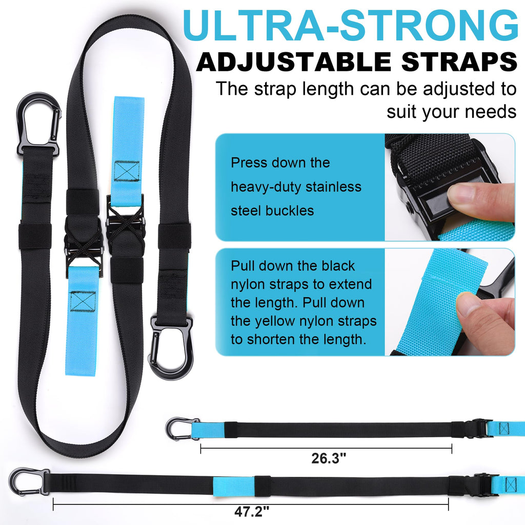 Home Resistance Training Kit | Full-Body Workout with Suspension Trainer Straps, Door Anchor, Handles, and Carrying Bag | Complete Home Gym Equipment