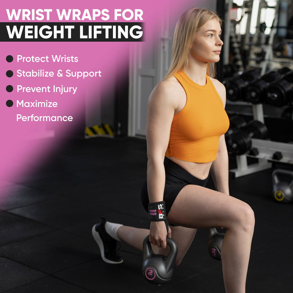 Wrist Wraps for Weightlifting,18” Premium Quality Wrist Straps for Weightlifting,Weight Lifting Wrist Wraps with Thumb Loop for Curls Dips,Powerlifting Weight Training Men Women