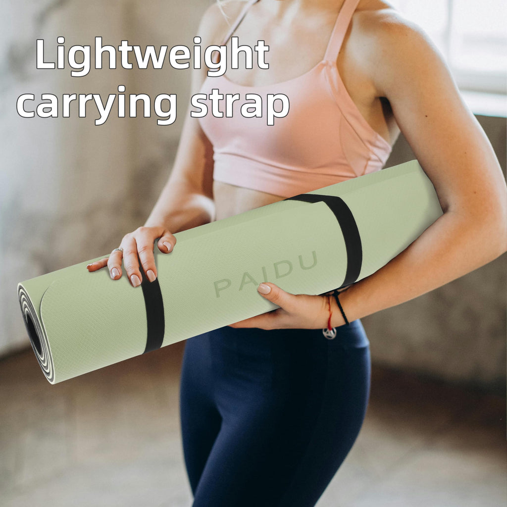 Yoga Mat Non Slip Anti-tear,extra thick-2/5 inch（10MM）High Resiliency Professional POE Yoga Mats for Women Men Kids,72"x24"inch,Workout, Yoga, Pilates and Floor Exercise, with Carrier Strap