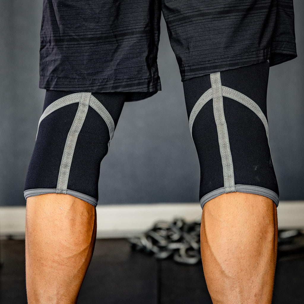 Knee Sleeves for Weightlifting & Powerlifting (7mm Pair) For Men & Women - Knee Wraps for Weight Lifting, Squats, Fitness, Gym Workout, Crossfit - IPF Approved Knee Compression Sleeve Support