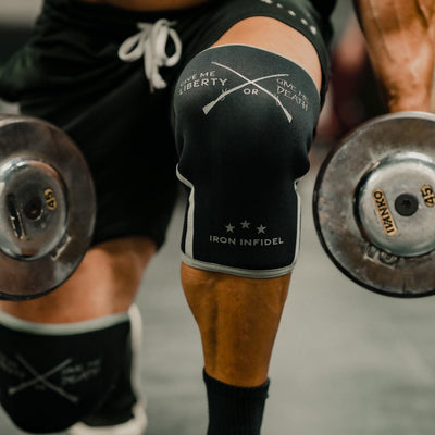 Knee Sleeves for Weightlifting & Powerlifting (7mm Pair) For Men & Women - Knee Wraps for Weight Lifting, Squats, Fitness, Gym Workout, Crossfit - IPF Approved Knee Compression Sleeve Support