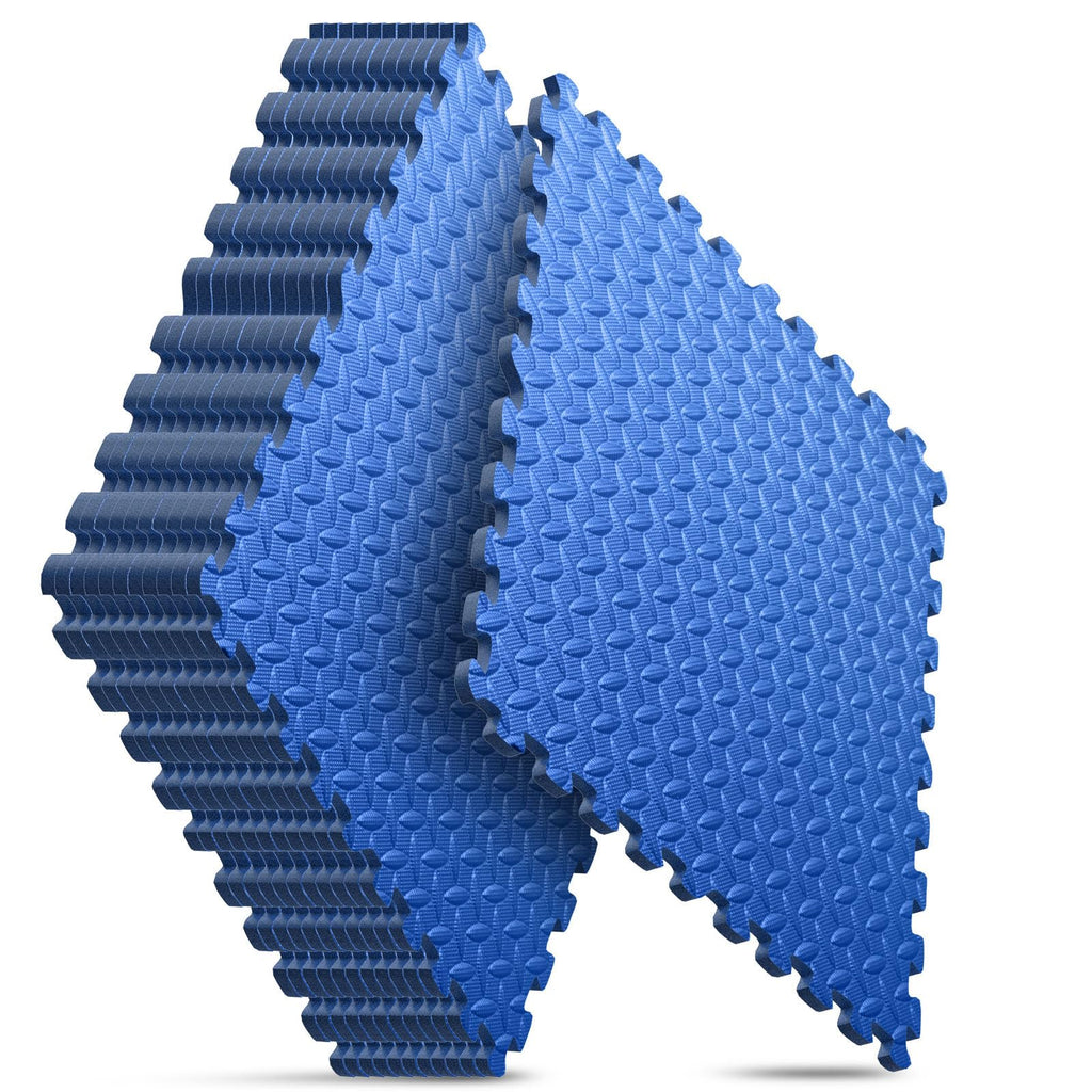 Home Gym Mat, Puzzle Exercise Mat, EVA Interlocking Foam Floor Tiles for Home Workout Equipment and Kids' Play Areas - Grey, 24 in x 24 in x ½ in - 12 Tiles (Grey, 12 Pack, 48 SQ FT)