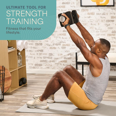 Lifepro Adjustable Dumbbells Set - 5in1-15lb 25lb 43lb 55lb weights Set & Single with Rack - Quick Adjust, Secure Grip - Compact Hand Weights for Men Women Home Gym