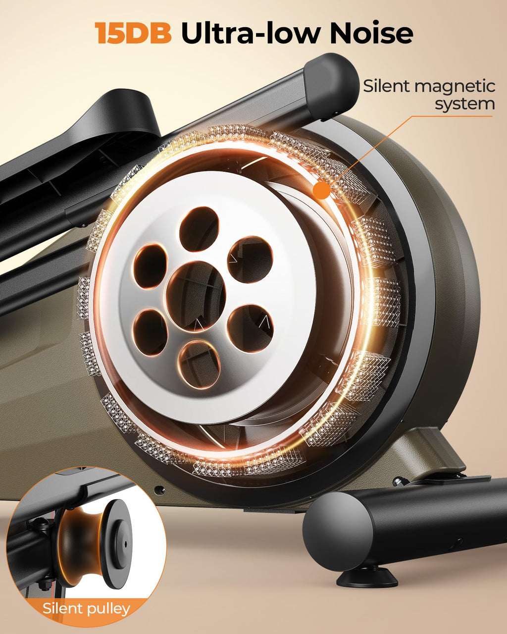 Niceday Elliptical Machine, Elliptical Exercise Machine for Home with Hyper-Quiet Magnetic Driving System, Elliptical Trainer with 15.5IN & 20IN Stride, 16 Resistance Levels, 500LBS Loading Capacity