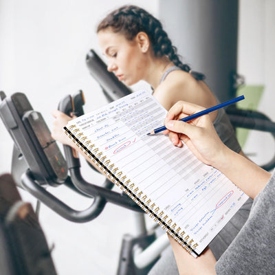 Fitness Journal Workout Planner for Women & Men, A5 (6.4" x 8.3") Workout Journal Log Book Planner Gift for Track Gym Essentials, Home Workouts, Track Progress, Achieve Wellness Goals, Pink