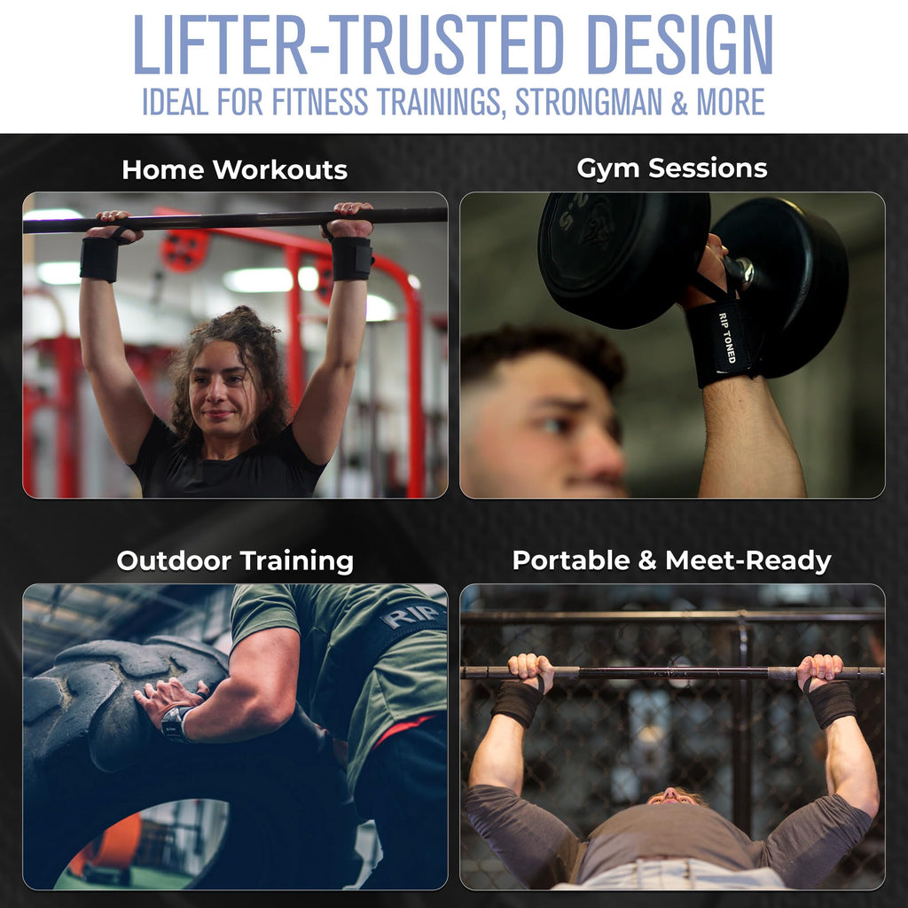 Rip Toned 18” Wrist Wraps - USPA Endorsed Wrist Straps for Weightlifting - Quality Wrist Support - Adjustable, Durable, Machine Washable - Gym Wraps for Powerlifting - for Men & Women