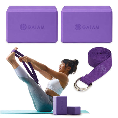 Gaiam Yoga Block - Supportive Latex-Free Eva Foam - Soft Non-Slip Surface with Beveled Edges for Yoga, Pilates, Meditation - Yoga Accessories for Stability, Balance, Deepen Stretches