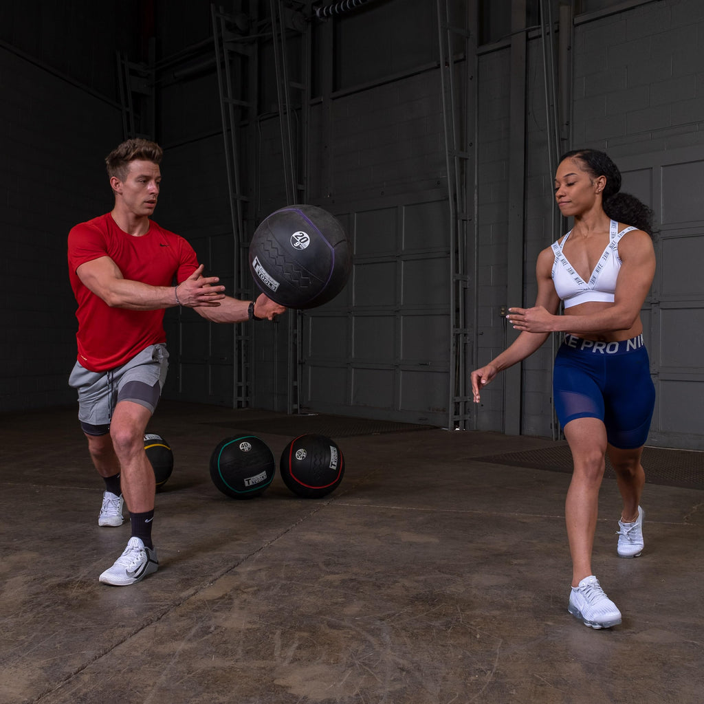 Body-Solid Heavy Rubber Medicine Ball - Non Bouncing Wall Balls for Strength Training, Weight Loss Workout, Core Exercise and Home Gym Fitness, Black