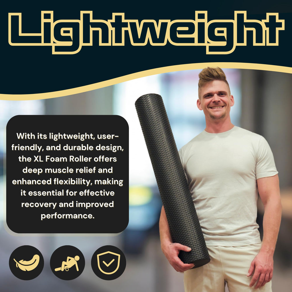 Fitizen Foam Roller – Muscle Massage Rehab Stiff Back Pain Physical Therapy Deep Tissue Firm Exercise Equipment Home Gym Stress Yoga Pilates for The Fit Citizen by FitNation