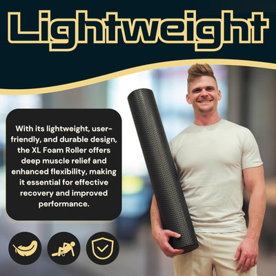 Fitizen Foam Roller – Muscle Massage Rehab Stiff Back Pain Physical Therapy Deep Tissue Firm Exercise Equipment Home Gym Stress Yoga Pilates for The Fit Citizen by FitNation