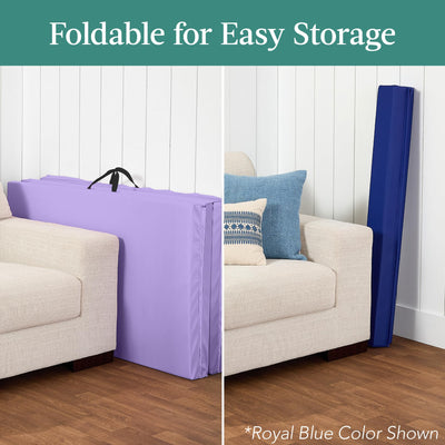 Best Choice Products 10ftx4ftx2in Folding Gym Mat 4-Panel Exercise Gymnastics Aerobics Workout Fitness Floor Mats w/Carrying Handles