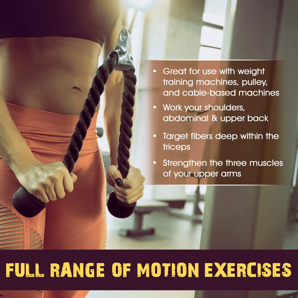 Yes4All Cable Machine Attachment, Row Handles, Tricep Rope, Straight Bar, V Bar, LAT Pulldown Accessories Load 880 LB for Home Gym