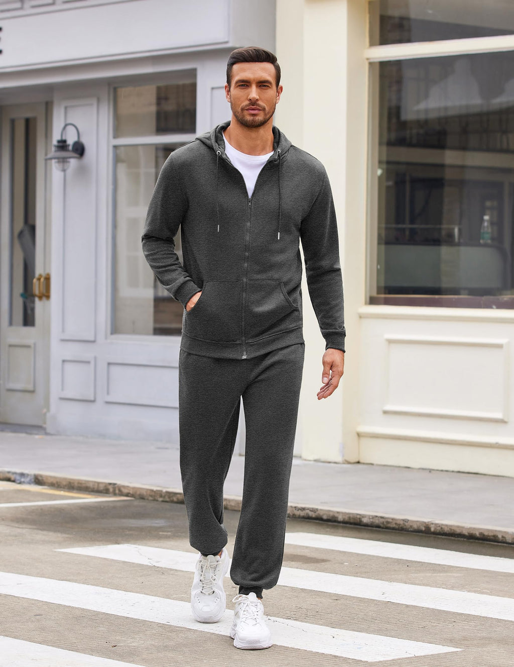 COOFANDY Sweatsuits for Men 2 Piece tracksuit Sets Full Zip Hoodie Sweatpants for Men Casual Sports Jogging Suits S-4XL