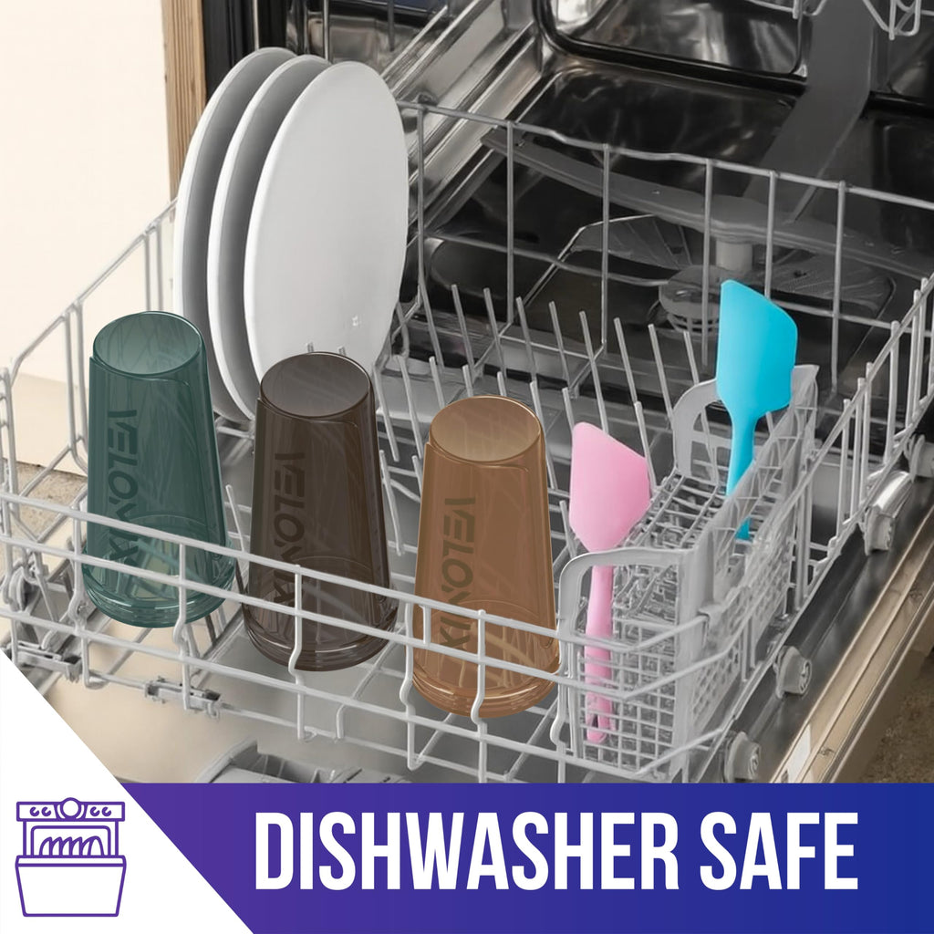 VELOMIX -4 PACK- 28 oz Protein Shaker Bottle for Protein Mixes - 4x Wire Whisk | Leak Proof Shaker Cups for Protein Shakes | Protein Shaker Bottle Pack | Protein Shake Cup (Brown)