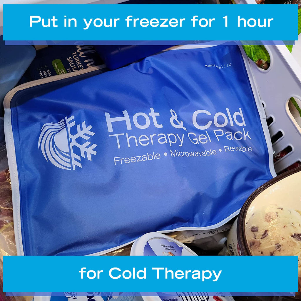 Roscoe Medical Gel Soft Flexible Ice Packs for Injuries, Reusable Freezer Hot and Cold Pack, Cold Compress & Cooling Gel Pad for Shoulder, Hip, Leg, Arm, Ankle & Foot Injury, 7.5 x 11 Inches, Medium