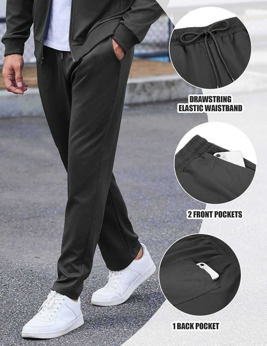 COOFANDY Men's Tracksuits Casual Sweatsuit 2 Piece Full Zip Athletic Jogging Suit Sets Sport Sweat Suit