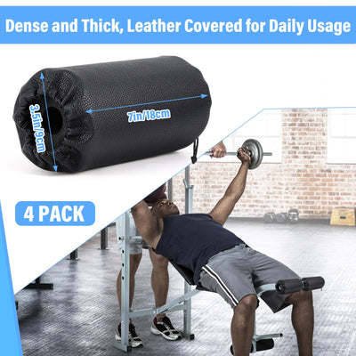 4 Pcs Foam Foot Pads Foam Roller Pad Replacement for Weight Bench Inversion Table and Gym Exercise Equipments(7 x 3.5 x 0.8 Inches)