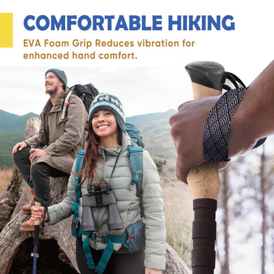 Trekology Trek-Z Collapsible Hiking & Trekking Poles - Balance Support for Seniors, Women, and Men, 2pc Per Set