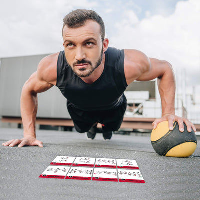 NewMe Fitness Stretching Workout Cards, Instructional Fitness Deck for Women & Men, Beginner Fitness Guide to Training Exercises at Home or Gym