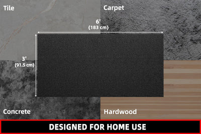 Treadmill Mat, 7'x3'/6'x3'/6'x2.5'/5.6'x2'/4'x2', 6mm Thick Exercise Equipment Gym Mat for Hardwood FloorCarpet, Compatible with Peloton Bike, Indoor Spin Bike, Elliptical