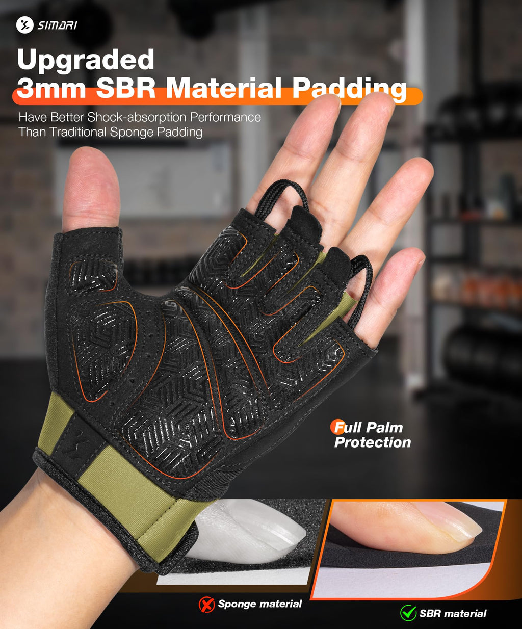 SIMARI Breathable Workout Gloves for Men & Women, Weight Lifting Gloves with Padded, Grip, Full Palm Protection, Gift for Gym Exercise, Cycling, Weightlifting Training, Fitness, Black, Pink, Size