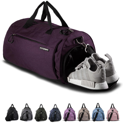Fitgriff® Gym Bag for Men & Women with Shoe & Wet Compartment - Duffle Bag for Travel, Sports, Fitness & Workout