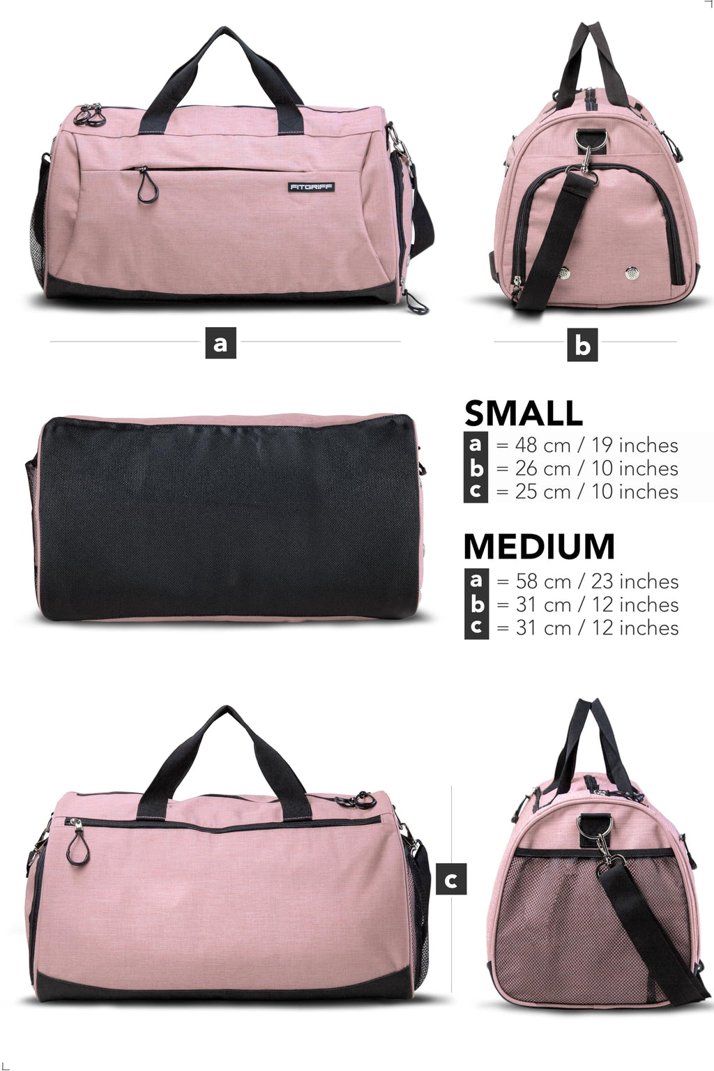 Fitgriff® Gym Bag for Men & Women with Shoe & Wet Compartment - Duffle Bag for Travel, Sports, Fitness & Workout