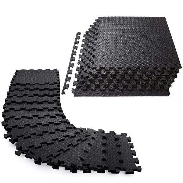 Febyyer Interlocking Soft Foam Floor Mat - 20 Tiles Protective Gym Flooring Set, Exercise Mats EVA Puzzle Rubber Tiles, Ground Surface Protection Workout Underlay Matting Sports Home Fitness Garage