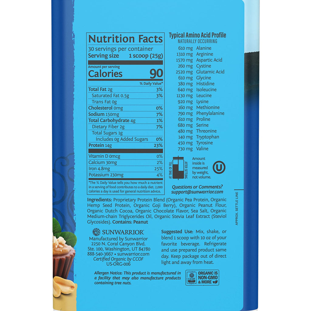 Organic Plant Based Protein Powder | Vegan Organic Protein Powder Vanilla Flavored with BCAA Amino Acids & Hemp Seed Pea Blend | Non-GMO Soy Dairy Filler & Gluten Free (Vanilla, 32 Servings)