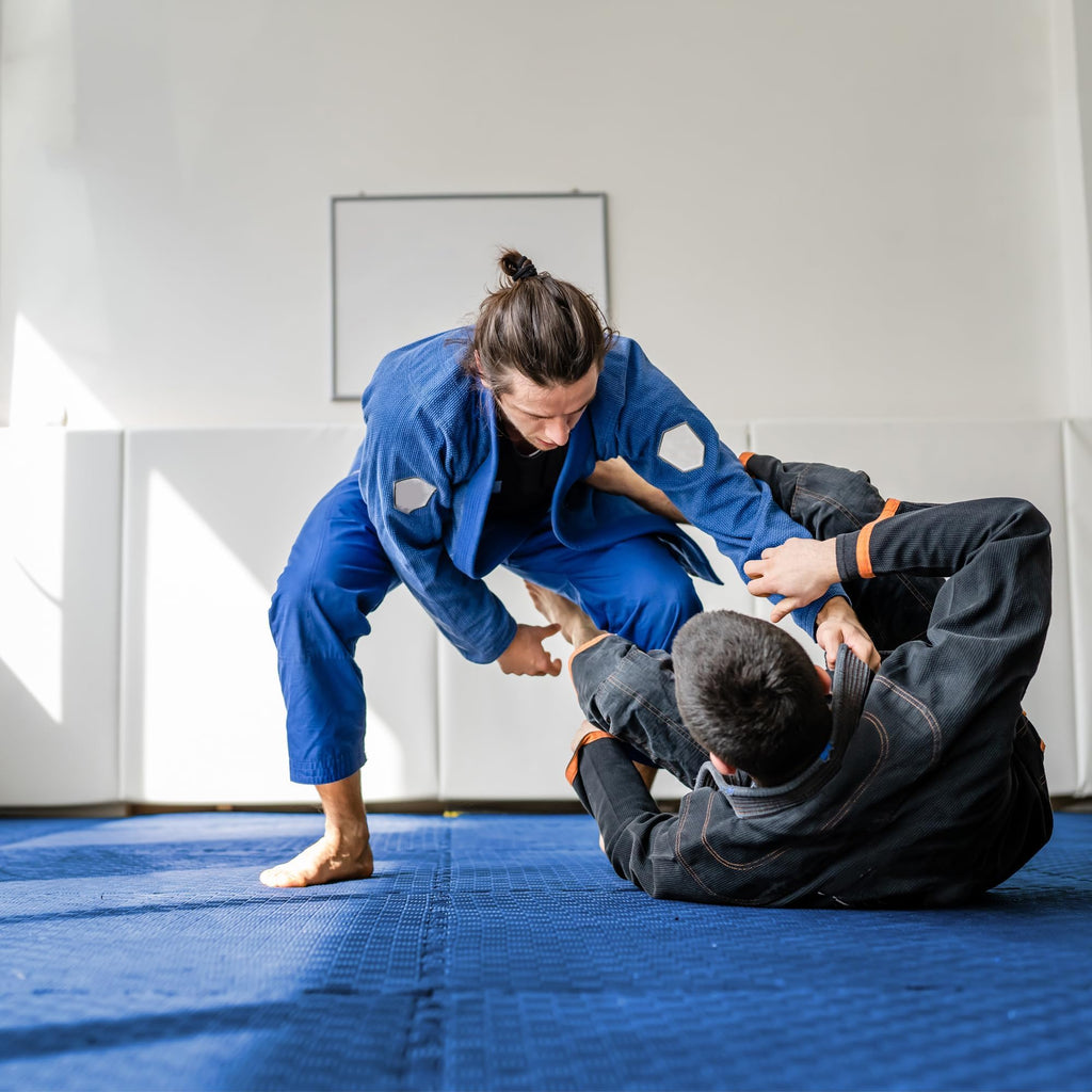 Fitvids Puzzle Exercise Gym Flooring Mat, 3/4" Thick High-Density EVA Interlocking Tiles, Workout Mat for Home Gym, Fitness Equipment, MMA, Gymnastics, 24-Piece Shock-Absorbing Exercise Mat (96 Sq Ft)