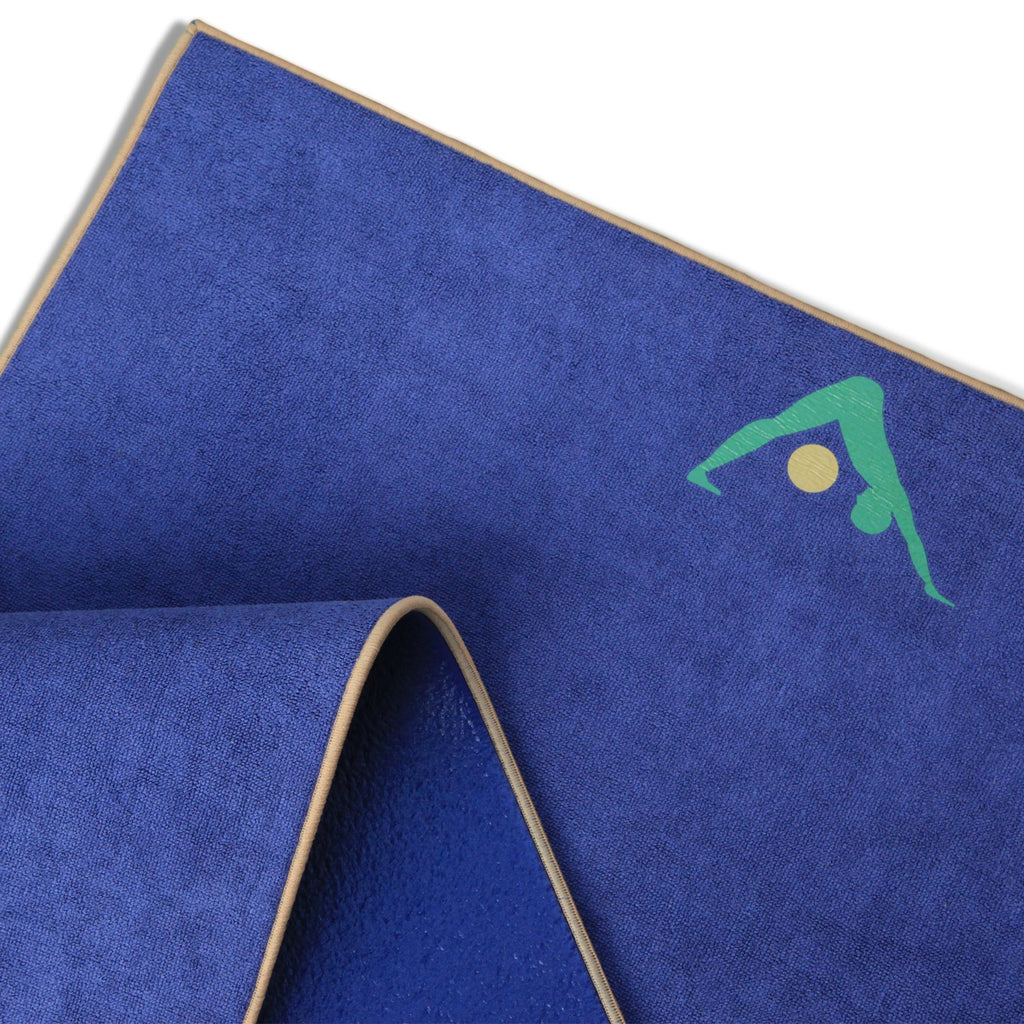 AURORAE Synergy 2in1 Hot Yoga Mat with integrated Non Slip Microfiber Towel. No Slipping No Bunching/Odor Patent Protected, Machine Washable