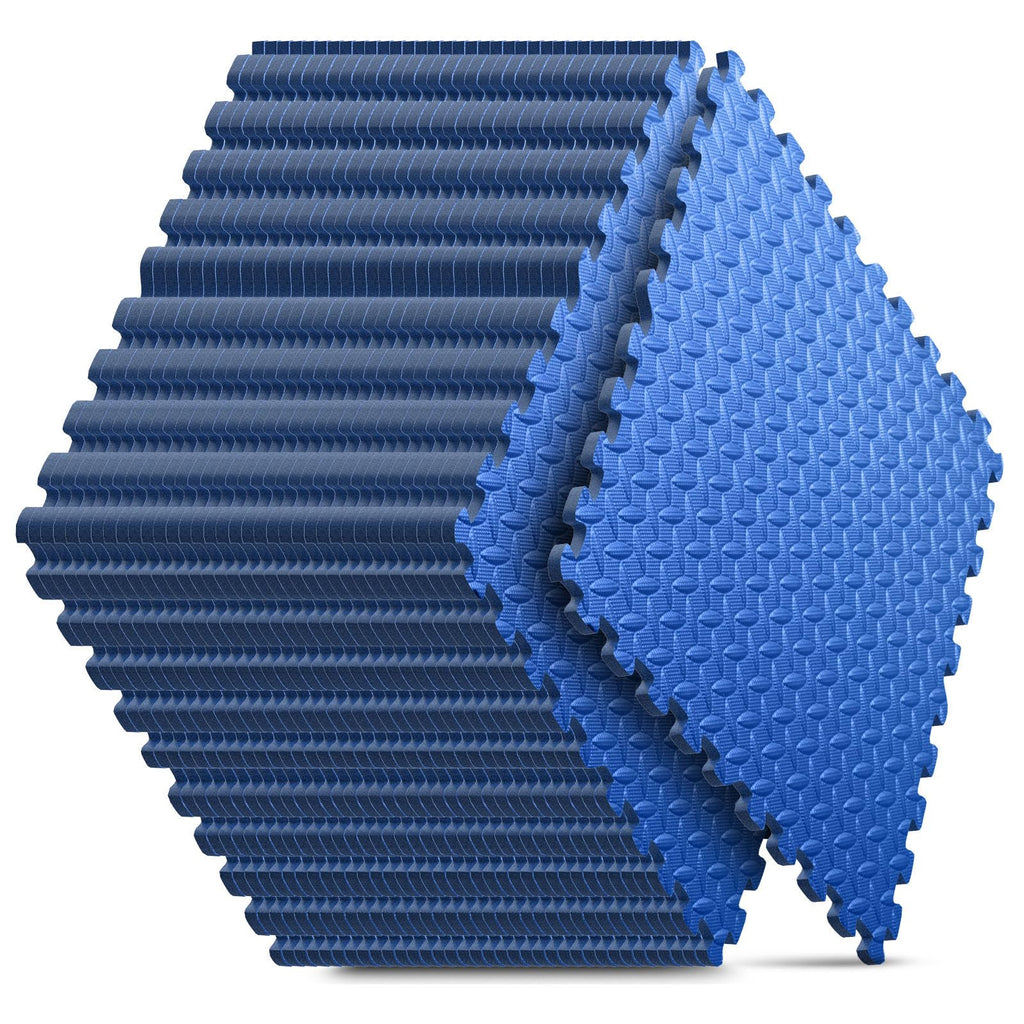 Home Gym Mat, Puzzle Exercise Mat, EVA Interlocking Foam Floor Tiles for Home Workout Equipment and Kids' Play Areas - Grey, 24 in x 24 in x ½ in - 12 Tiles (Grey, 12 Pack, 48 SQ FT)