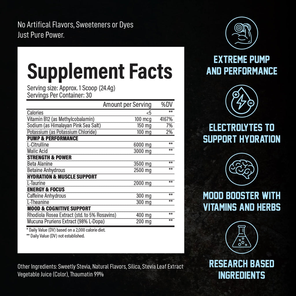 Voyager Pre-Workout Rocket Razz – Creatine-Free Powder w/L-Citrulline, Beta-Alanine, Caffeine – Supports Energy, Endurance & Focus – 30 Servings – No Artificial Fillers – GMP Certified