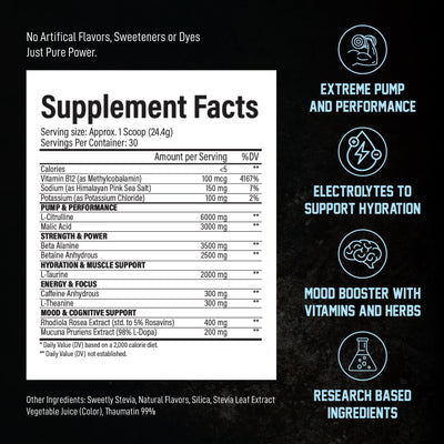 Voyager Pre-Workout Rocket Razz – Creatine-Free Powder w/L-Citrulline, Beta-Alanine, Caffeine – Supports Energy, Endurance & Focus – 30 Servings – No Artificial Fillers – GMP Certified