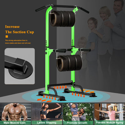 SogesPower Power Tower Dip Station Pull Up Bar for Home Gym Adjustable Height Strength Training Workout Equipment,Pull Up Bar Station
