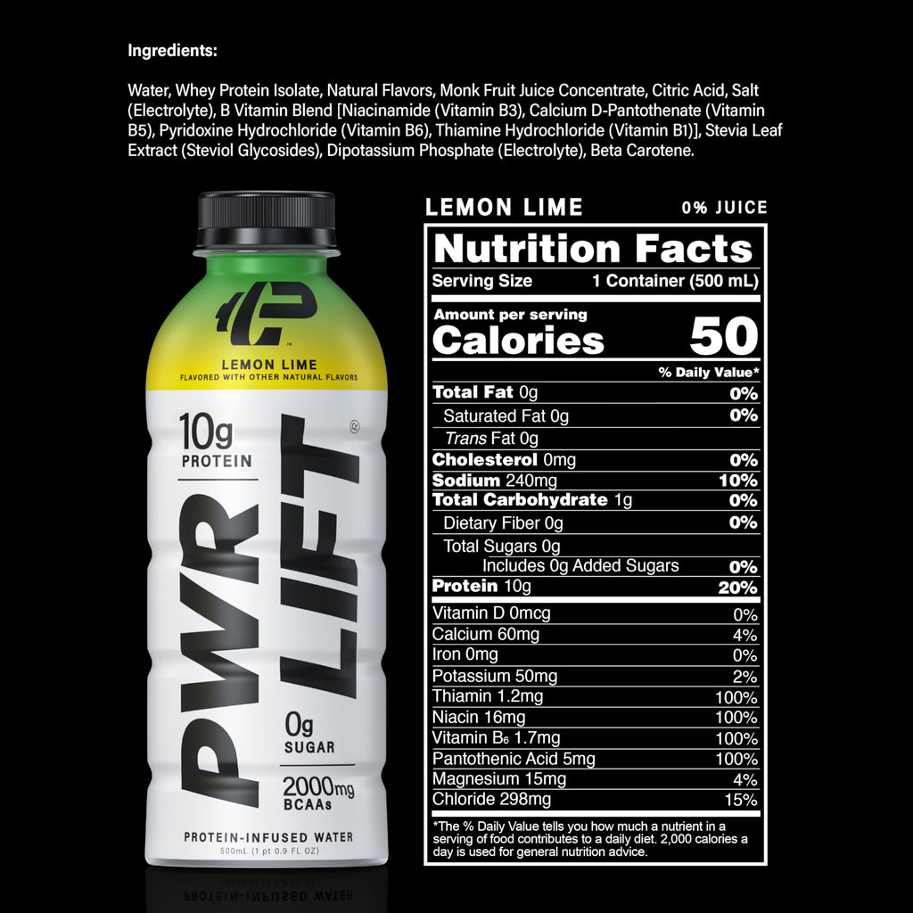 Whey Protein Water Sports Drink by PWR LIFT | Orange Mango | Keto, Vitamin B, Electrolytes, Zero Sugar, 10g of Protein | Post-Workout Energy Beverage | 16.9oz (Pack of 12)