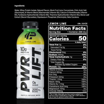 Whey Protein Water Sports Drink by PWR LIFT | Orange Mango | Keto, Vitamin B, Electrolytes, Zero Sugar, 10g of Protein | Post-Workout Energy Beverage | 16.9oz (Pack of 12)