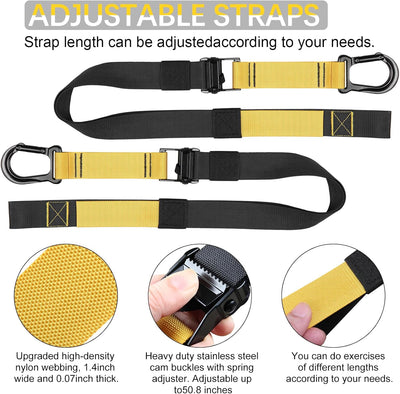 Home Resistance Training Kit for Home Gym - Resistance Bands Set with Handles, Door Anchor, Wall Mount, Guide for Full-Body Work.