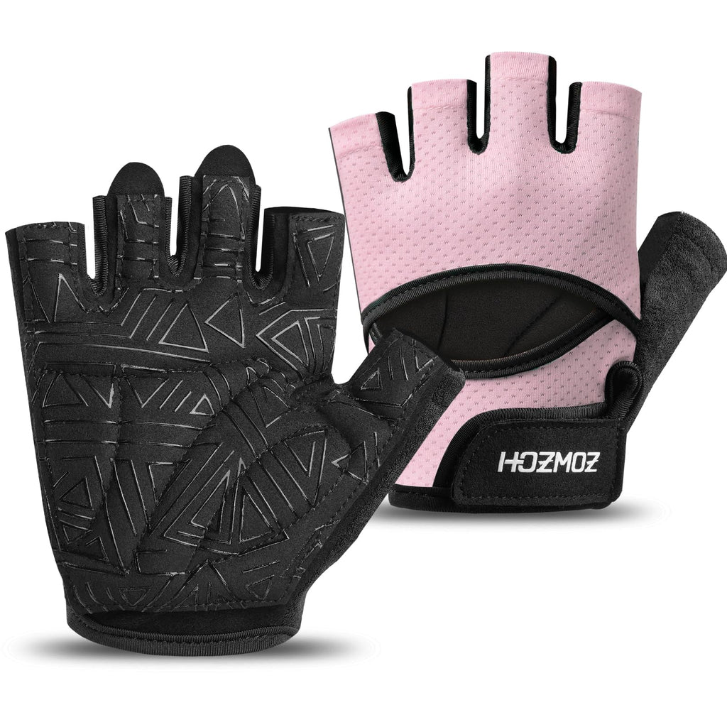 Ventilated Weight Lifting Gloves, Thick Padded Workout Gym Gloves with Full Palm Protection & Grip & Shock Absorption for Women & Men's Fitness Exercise Training