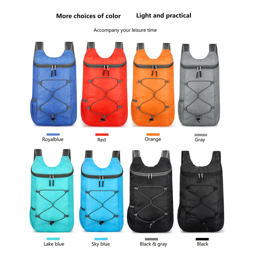 16L Lightweight Foldable Hiking-Backpack Small Packable-Daypack For Travel,Ultralight Water-Resistant Gym Bag Men Women Easy Carry-on (Royal Blue)