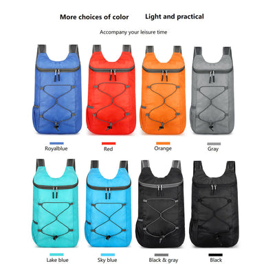 16L Lightweight Foldable Hiking-Backpack Small Packable-Daypack For Travel,Ultralight Water-Resistant Gym Bag Men Women Easy Carry-on (Royal Blue)