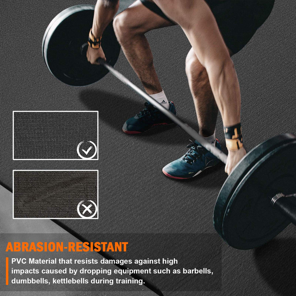 Large Exercise Mat 8'x5'|12'x6' Workout Mat for Home Gym Mats Exercise Heavy Duty Gym Flooring Fitness Mat Large Yoga Mat Cardio Mat for Weightlifting, Jump Rope, MMA, Shoe-Friendly