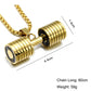 Titanium Steel Dumbbell Pendant Necklace for Men