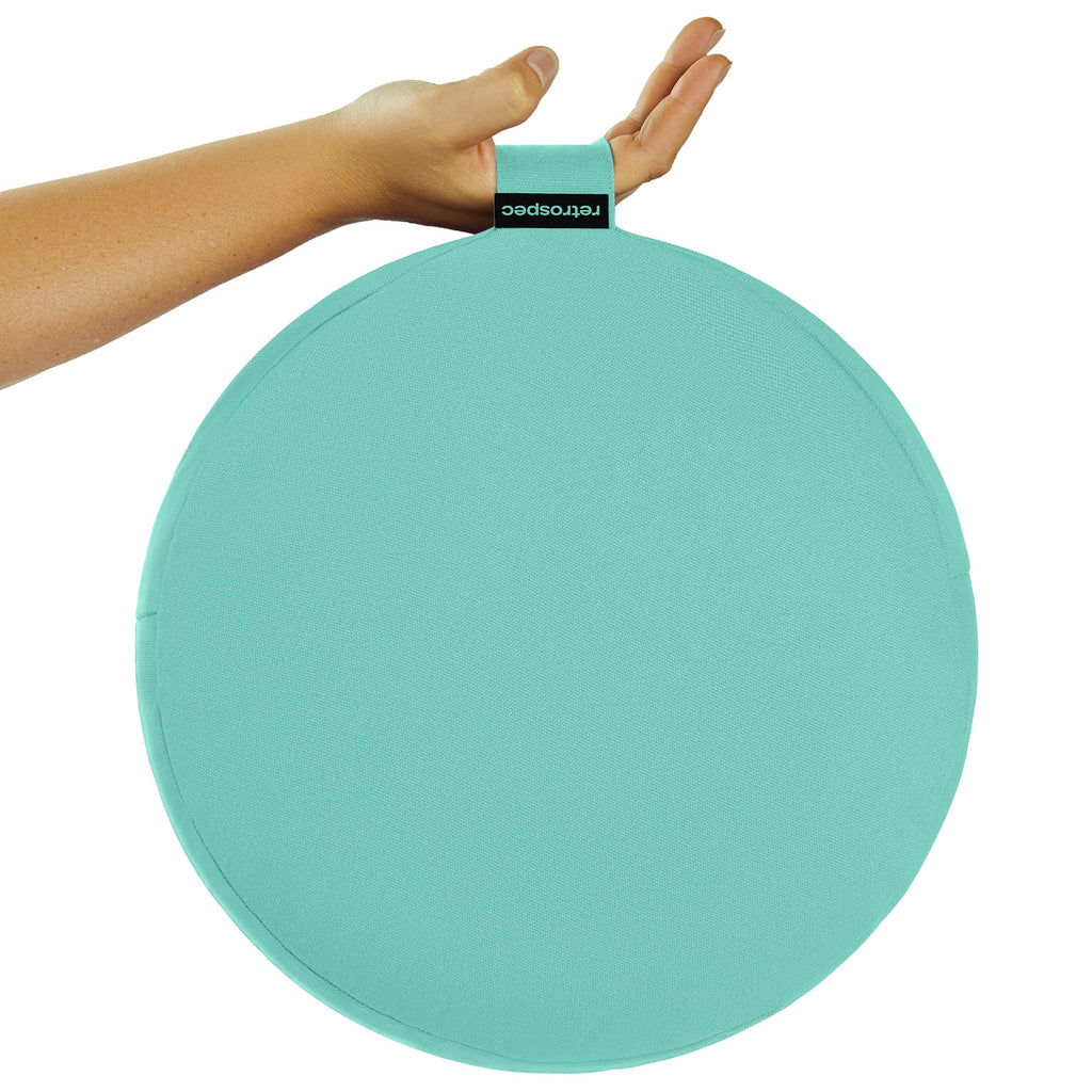 Retrospec Sedona Zafu Meditation Cushion Filled w/Buckwheat Hulls - Yoga Pillow for Meditation Practices - Machine Washable 100% Cotton Cover & Durable Carry Handle, Round